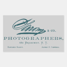 C. 1870 Napoleon Sarony, American Photographer Rectangular Sticker