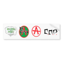 C.A.P. Montage Sticker Bumper Stickers