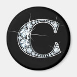 "C" Diamond Bling Magnet