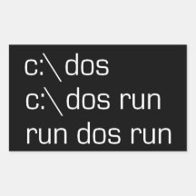 c:\ dos rectangle stickers