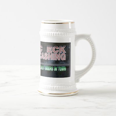 C eck Cashing:  Coldest Beers in Town Mug by kalliope94041