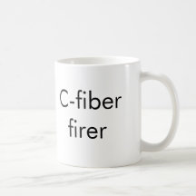 C-Fiber Firer lg white mug (left-hand)