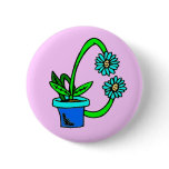 C - Flowers Monogram Button