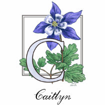 C for Columbine Flower Monogram Shirt