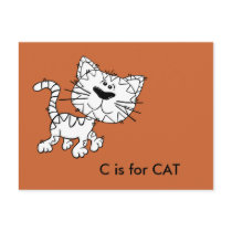 "C" is for Cat Alphabet Flashcard postcards by Regella "C" is for Cat Alphabet Flashcard postcards