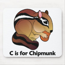 C is for Chipmunk Mouse Pad