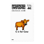 C is for Cow Postage Stamp