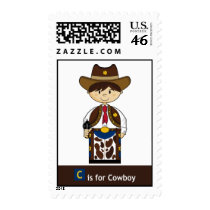 C is for Cowboy Cute Stamp