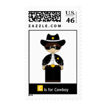 C is for Cowboy Masked Gunslinger Stamp