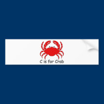 C is for Crab bumper stickers