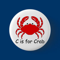 C is for Crab buttons