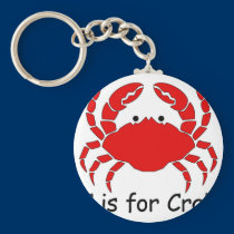 C is for Crab keychains