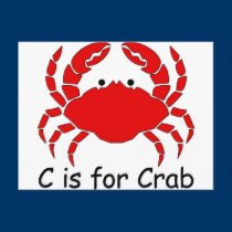 C is for Crab postcards