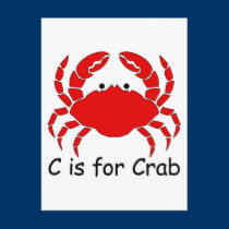 C is for Crab postcards