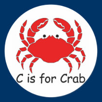 C is for Crab stickers