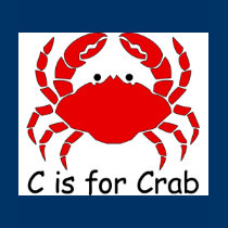 C is for Crab t-shirts