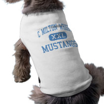 C Milton Wright - Mustangs - High - Bel Air pet clothing by customteamsportswear C Milton Wright - Mustangs - High - Bel Air pet clothing