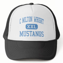 C Milton Wright - Mustangs - High - Bel Air hats by customteamsportswear C Milton Wright - Mustangs - High - Bel Air hats