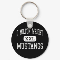 C Milton Wright - Mustangs - High - Bel Air keychains by customteamsportswear C Milton Wright - Mustangs - High - Bel Air keychains