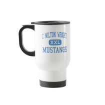 C Milton Wright - Mustangs - High - Bel Air mugs by customteamsportswear C Milton Wright - Mustangs - High - Bel Air mugs