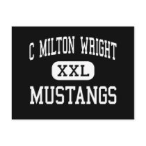 C Milton Wright - Mustangs - High - Bel Air postcards by customteamsportswear C Milton Wright - Mustangs - High - Bel Air postcards