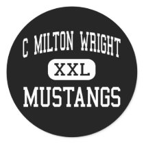 C Milton Wright - Mustangs - High - Bel Air stickers by customteamsportswear C Milton Wright - Mustangs - High - Bel Air stickers