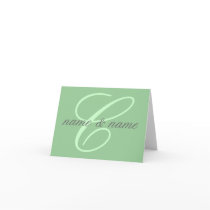 "C" monogram note card - personalize first names
