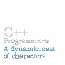 C++ Programmers: A dynamic_cast of characters Embroidered Shirt