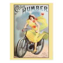 ca 1890 Vintage Cycles Bicyles Ad Humber Postcard