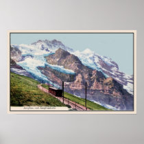 ca 1900 Jungfrau Mountain Railroad Print