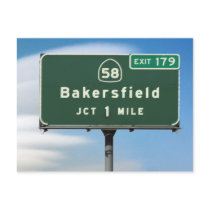 CA Highway 58 Bakersfield Junction Post Card