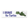 CA- I Brake for Turtles Bumper Sticker
