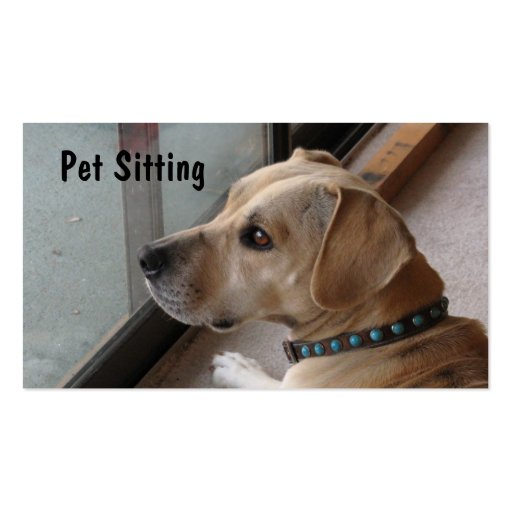 CA- Pet Sitting Business Cards (back side)