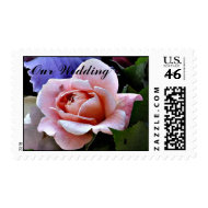 CA- Pink Rose Wedding Postage stamp
