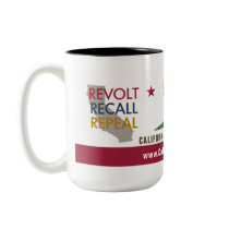 CA Tax Revolt 2009 Flag Drinkware mugs