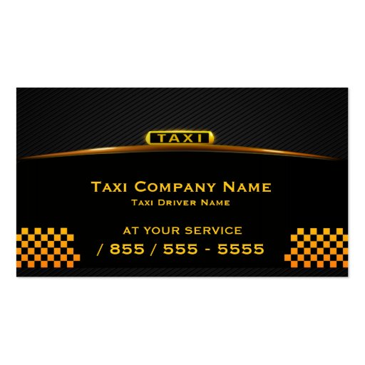 Cab Company Taxi Driver Business Card (front side)