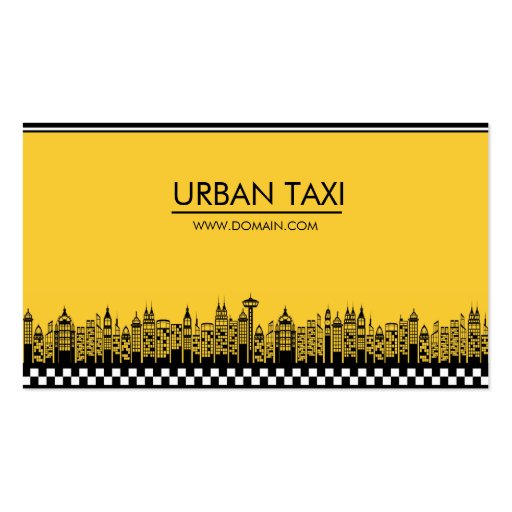 Cab Driver Taxi Driver Business Card (back side)