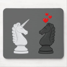 Caballero del ajedrez del unicornio tapete de ratones