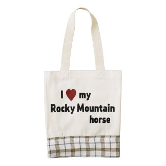 Caballo de la montaña rocosa bolsa tote zazzle HEART