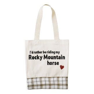 Caballo de la montaña rocosa bolsa tote zazzle HEART