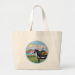 Caballo del árabe del negro de la estrella del áng bolsas de mano