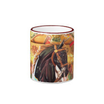 Caballo del carrusel tazas de café