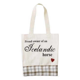 Caballo islandés bolsa tote zazzle HEART
