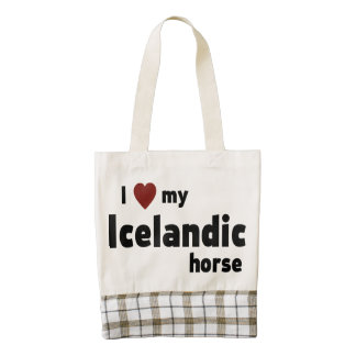 Caballo islandés bolsa tote zazzle HEART