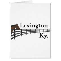Caballo y cerca de Lexington Kentucky Tarjeton