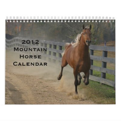 Caballos 2012 de la montaña calendario de pared Caballos 2012 de la montaña calendario de pared