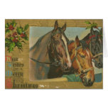 Caballos del navidad del vintage tarjetas