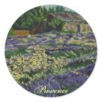 Cabanon dans la lavande round sticker