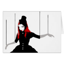 cabaret marionette greeting card