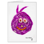 Cabbage Smiley Face Greeting Cards